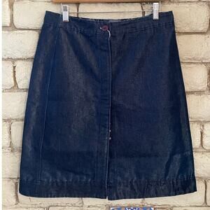 Vintage Y2K Charlotte Russe Dark Wash Denim Skirt Reversible- Jr Size 11